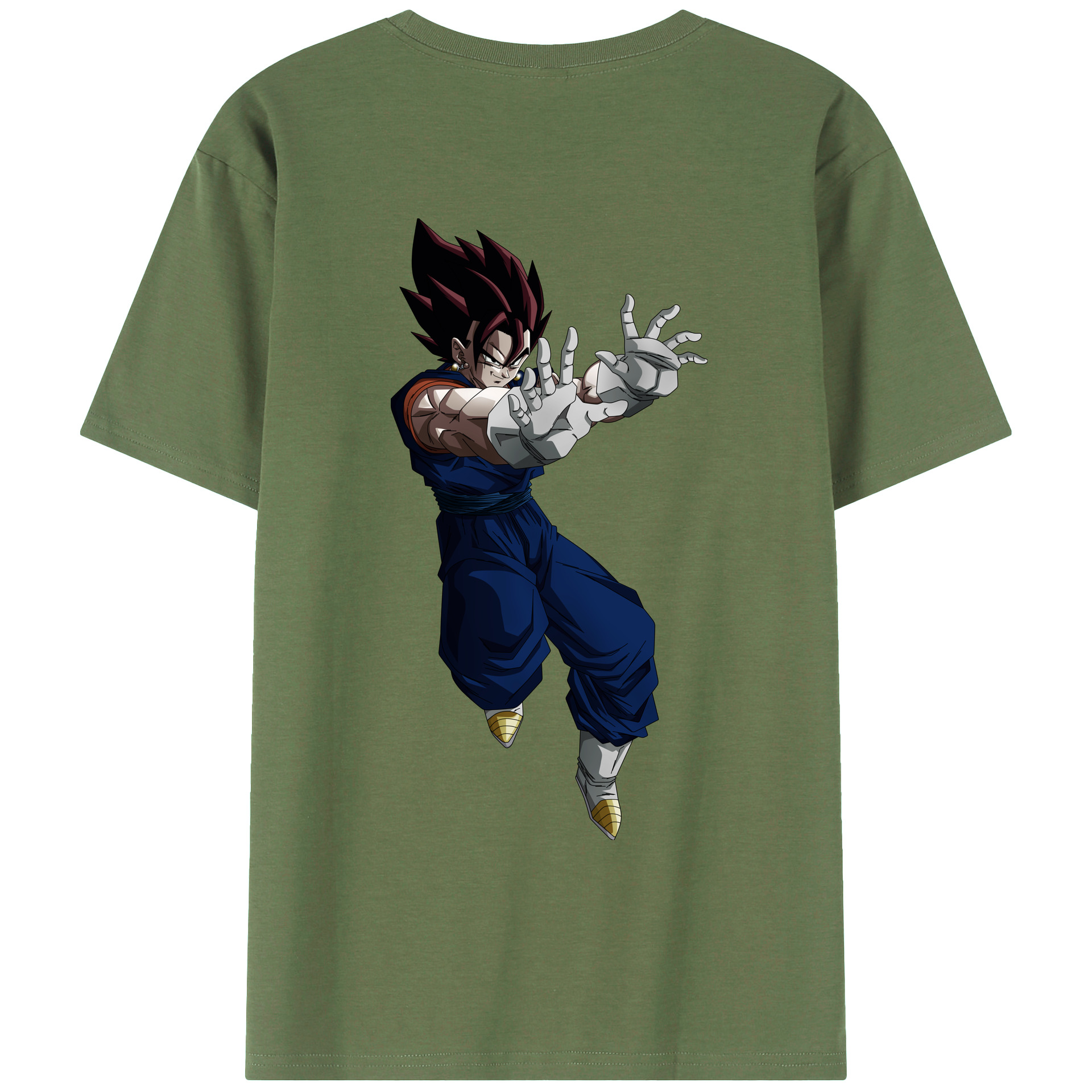（画像用） ドラゴンボール ベジット DRAGON BALL Vegetto 綿100％ メンズ半袖Tシャツ（バックプリント） 通気性